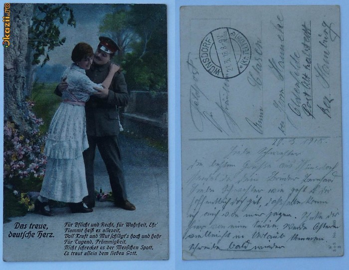 Militara ,Germania ,Feldpost ,1918 foto mare