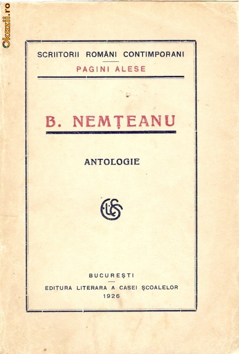 B. Nemteanu - Antologie (1926) foto mare