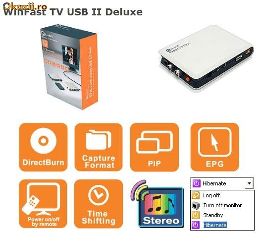 Leadtek Winfast TV USB II Deluxe! Super tuner. foto mare
