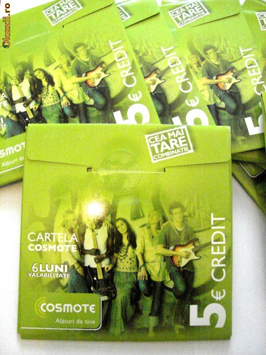 cartele Cosmote SIGILATE CU NUMAR SI 5 EURO CREDIT INCLUS !!! foto mare