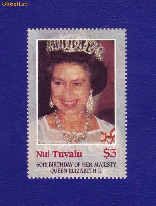297. TIMBRU NESTAMPILAT-NUI TUVALU. foto mare