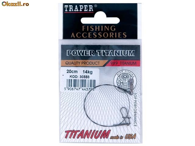 Struna titan Traper 14kg / 20cm foto mare