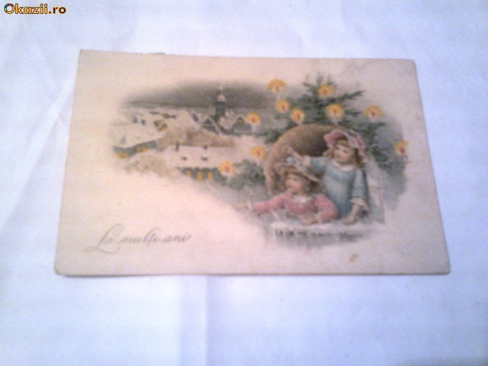 Carte Postala sarbatori iarna - Circulata,  ian.1912 foto mare