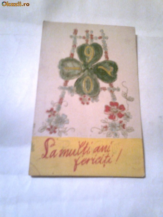 Carte Postala - Trifoi cu patru foi 1902 foto mare