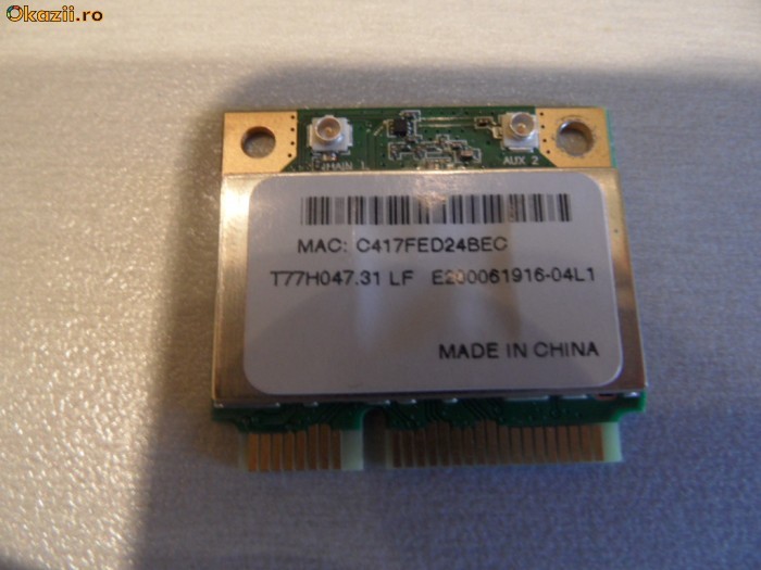 84. VAND  MINI PLACA DE RETEA WIRELESS INTERNA cod t77h047.31 lf foto mare