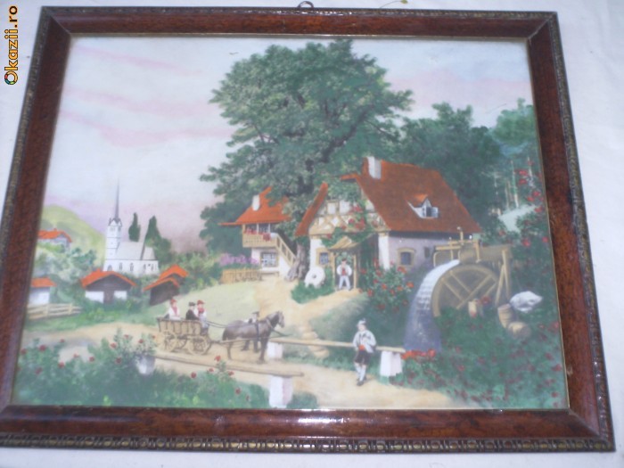 Litografie Moara de apa foto mare