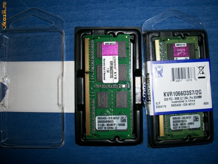 Vand Memorie sodimm ddr 3 ,1066MHZ (2x2GB). foto mare