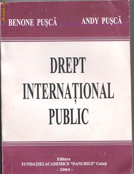 1A(03)  Benone Pusca ;Andy Pusca- DREPT INTERNATIONAL PUBLIC foto mare