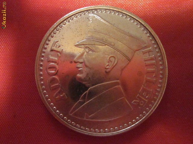 Moneda jubiliara ww2 Adolf Hitler foto mare