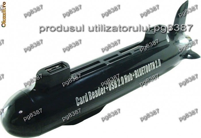 Hub USB cu 5 porturi, cititor/inscriptor de carduri, Bluetooth-4229 foto mare