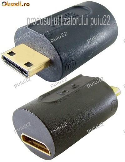 Adaptor mini HDMI tata - mini HDMI mama-6926 foto mare