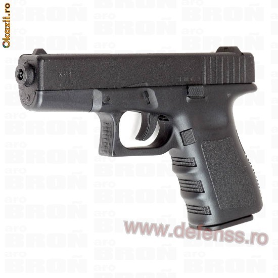 Spray lacrimogen tip pistol Glock 19 foto mare