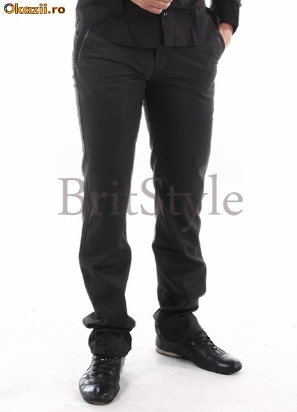 Pantaloni de barbati Casual 1, pantaloni cambrati, pantaloni pana, pantaloni slim fit foto mare