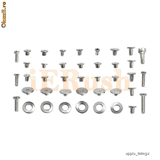 Set ORIGINAL 47 Suruburi surubele surub + GARNITURI pt montat Apple iPhone 4 4G 4S foto mare
