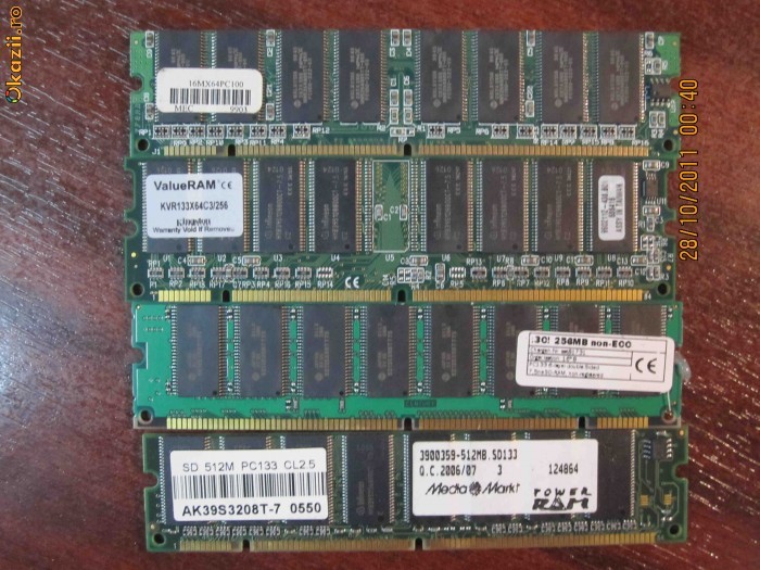 SDRAM 128 MB PC133,PC100 Kingston, Samsung, Infineon, etc. foto mare
