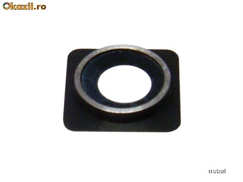 Lentila camera foto iphone 4 ( geam parti bucati dezmembrez capac spate alb negru white black telefon accesorii ) foto mare