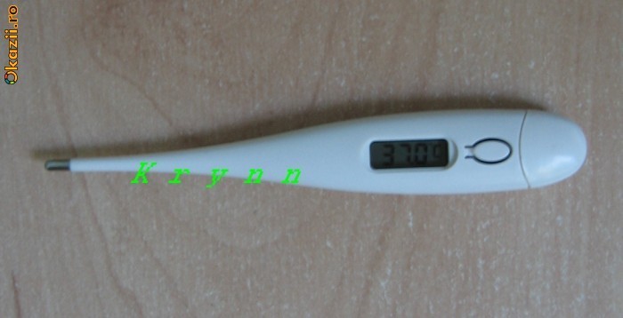 Vand termometru digital pentru copii si adulti: afisaj digital cu 3 digit; alimentare: o baterie LR 44. Produsul este Nou Ambalat. Pret: 20 Ron foto mare
