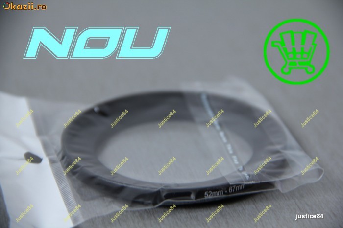 Step Up 52mm - 67mm Rezistent din Aluminiu pt obiectiv Foto - Video foto mare