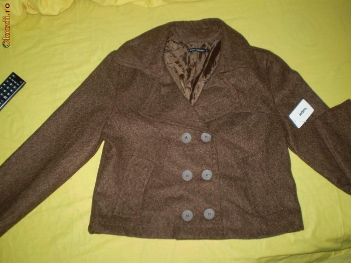 sacou dama LEFTIES ( ZARA ) marime L mokazie nou cu eticheta foto mare