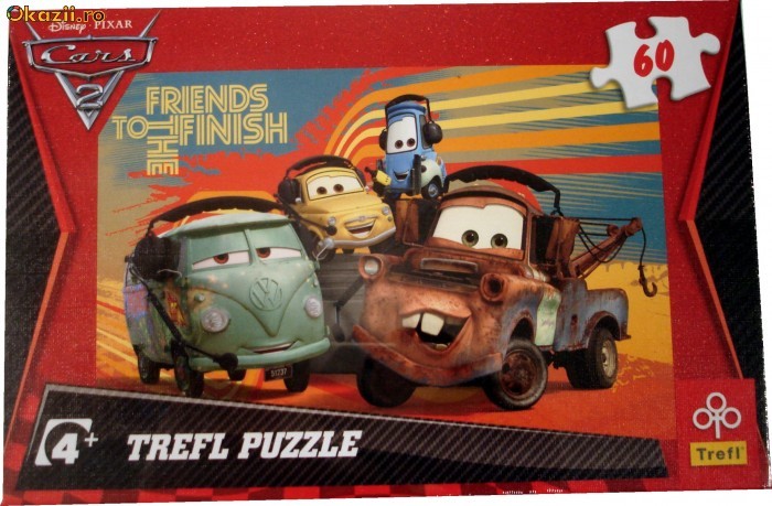 Puzzle Team Fulger Mc Queen - Cars foto mare