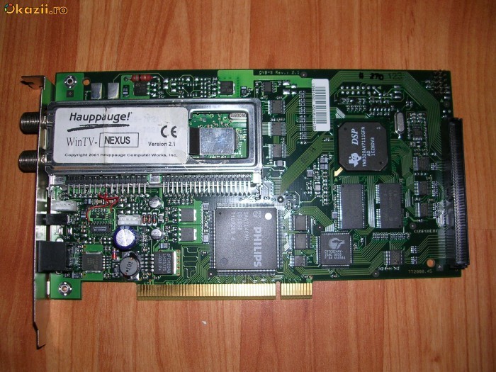 Tuner Satelit DVB-S SkyStar 1 Hauppauge! slot PCI decodare HW rev 2.1 foto mare