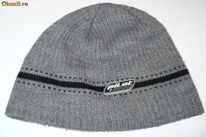 Fes barbatesc PILOT, gri, gros, made in Canada, folosit - REDUCERE!!! foto mare