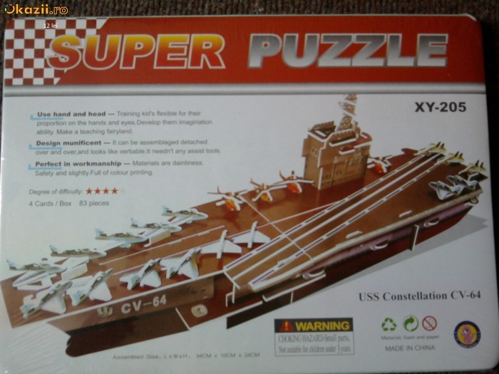 puzzle 3d portavion/happy family foto mare