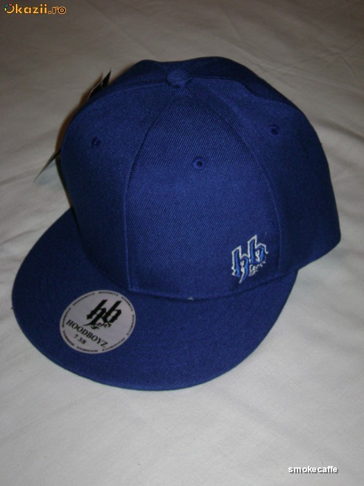 Sapca albastra HoodBoyz 7 3/8 gen New Era Hip Hop foto mare
