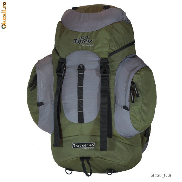 Rucsac tehnic Tashev Tracker 45 VERDE GRI foto mare