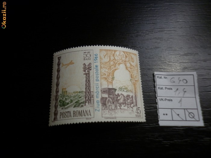 Romania LP 640 , Ziua marcii postale romanesti 1966, MNH/** foto mare