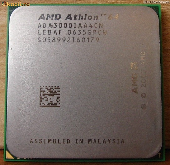 Procesor AMD Athlon 64 3000+ 1.80GHz - socket AM2 - impecabil - 100 lei foto mare