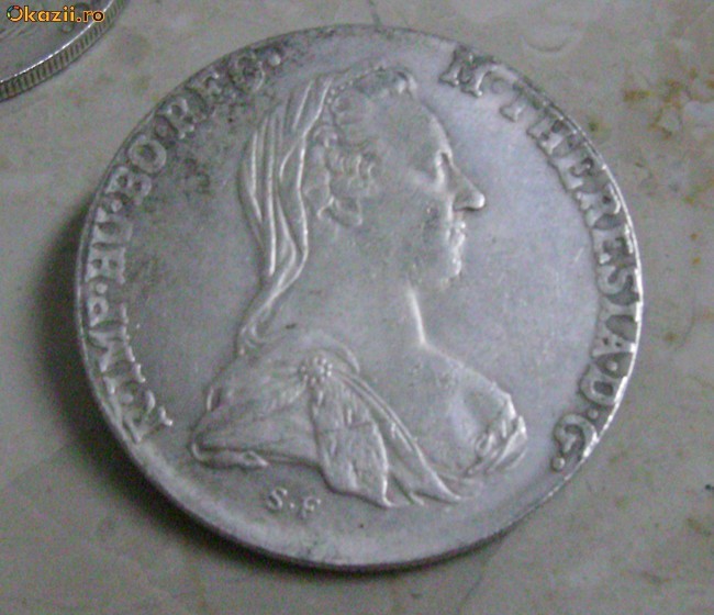 Brosa taler Austria 1780 foto mare
