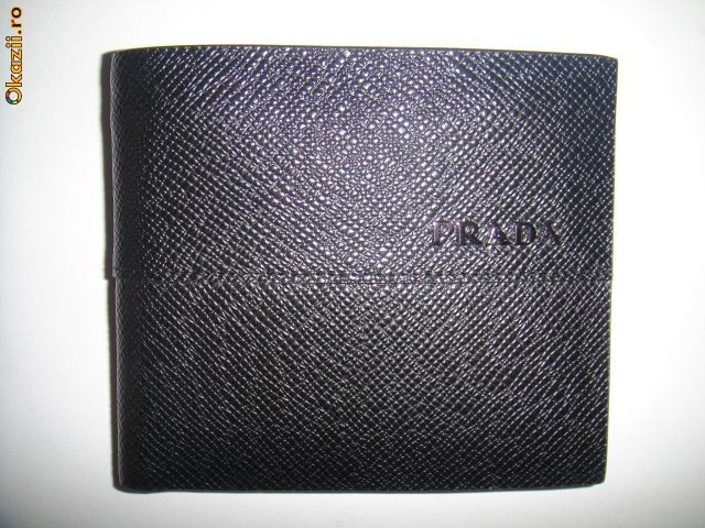 PORTOFEL  PRADA  BLACK FOR MAN (DIN PIELE) foto mare