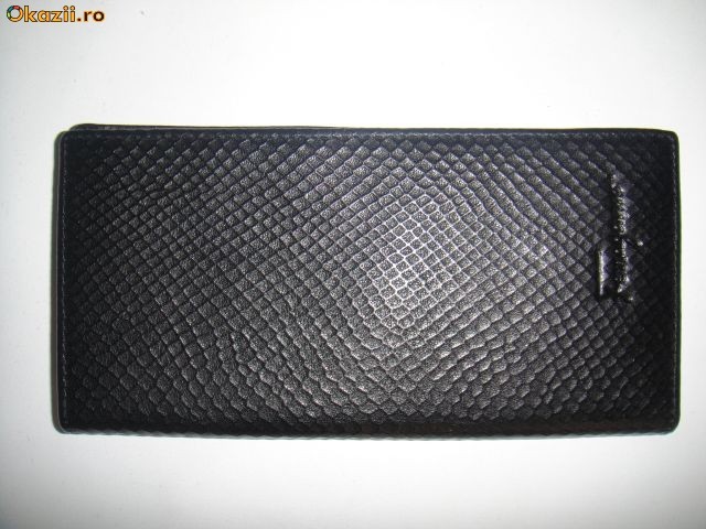PORTOFEL  SALVATORE  FERRAGAMO BLACK FOR MAN(DIN PIELE) foto mare