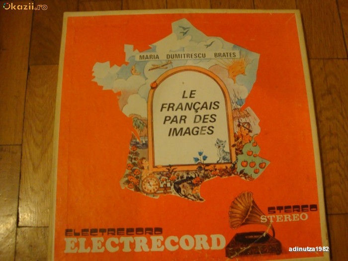 disc vinil pick-up limba franceza foto mare