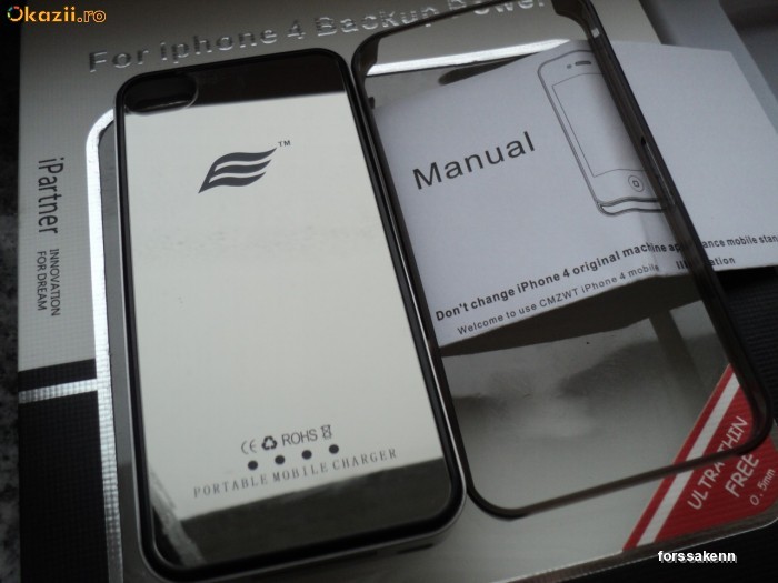 Acumulator extern iPhone 4S iPartner ROHS Backup Power Calitate Suprema foto mare