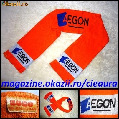 FULAR de SKY pentru BARBATI / DAMA / COPII, firma AEGON, TRICOTAJ cu 2 FETE original, made in GERMANY foto mare
