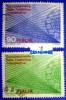 S2123 1970 Italia telefonie serie 2v. circulate Michel 1323-1324