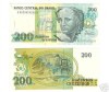 + Bancnota UNC Brazilia 200 cruzerios 1990 +