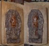 Basorelief  pe placa de lemn , nud , vechi