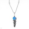 Stylish Necklace With Created Opal .Lantisore cu pandativ