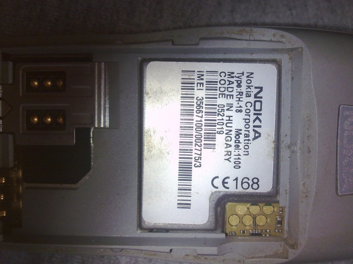 Nokia 1100 RH-18 foto mare