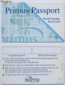 CARD PRIMUS PASSPORT SPECIMEN ** foto