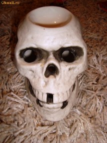 Craniu ceramica, foarte bine realizat, 15x9x10 foto