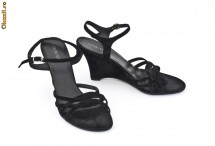 Sandale negre din material textil mas. 40