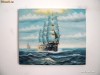 " In bataia vantului (3)" tablou pictura naval 60x50cm