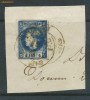 RFL 1868 ROMANIA Carol I cu favoriti timbru de 4 bani stampilat pe fragment