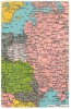 566 - HARTA - RO -T. Severin, Alexandria, Pitesti, Bucuresti, Ploiesti, Constanta - old PC - unused