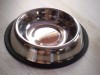 Castron pentru mancare/apa caini cu piciorus anti-alunecare diametru interior 15 cm, exterior 21