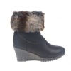 Botine negre cu platforma Maali